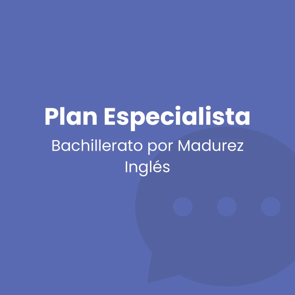 Plan Especialista - Inglés